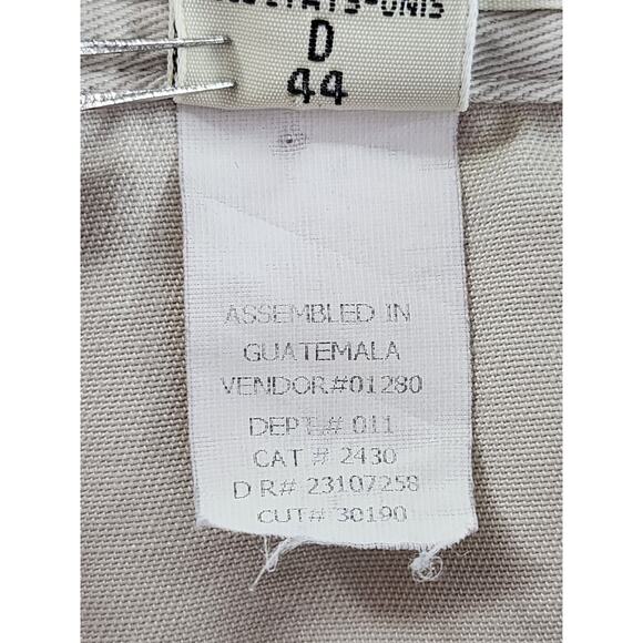 Vintage 90s Eddie Bauer High Rise Pleated Chino Pants Size 14 Khaki Tan Cotton - Picture 9 of 16